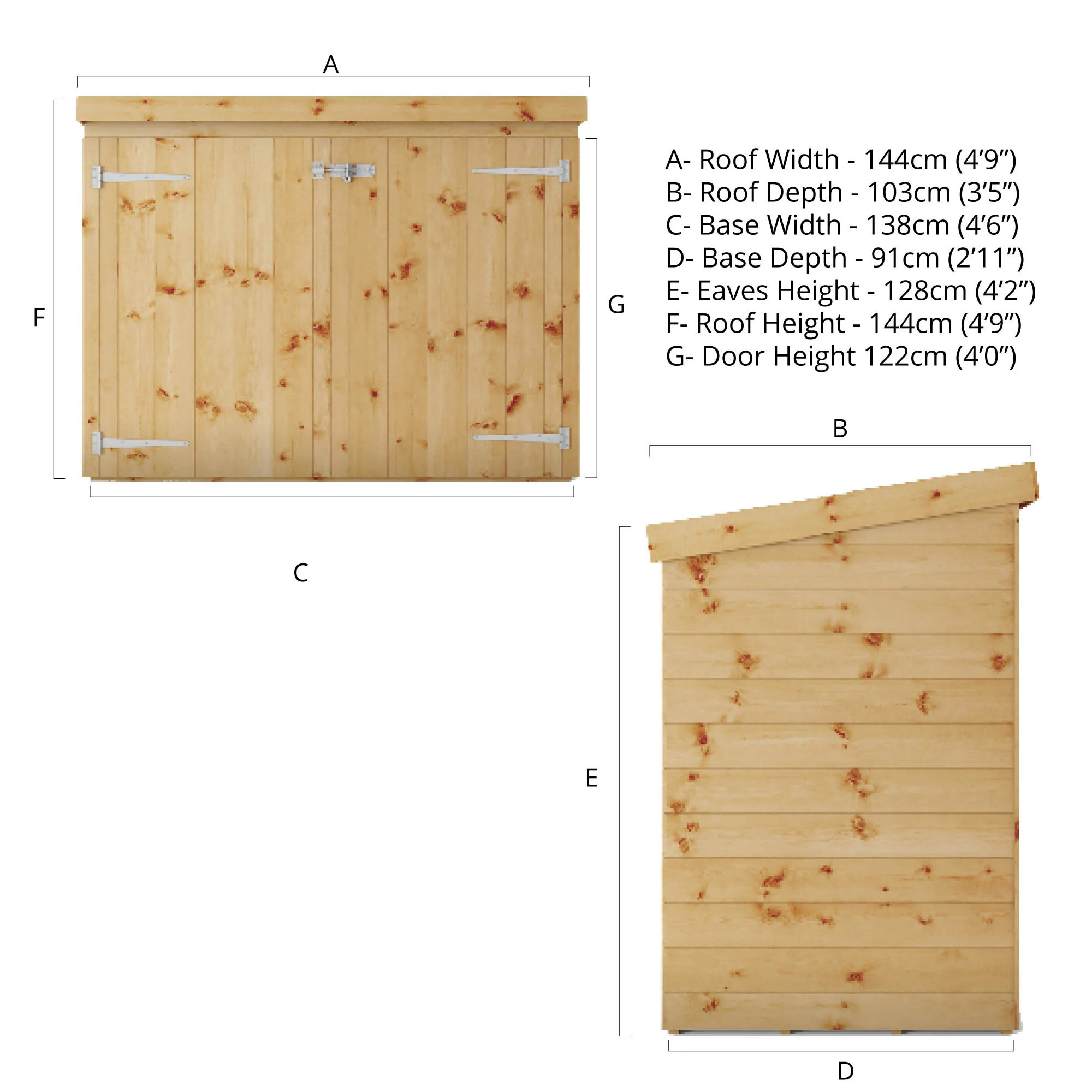 3 x 5 Tongue & Groove Pent Mower Store - Image 9