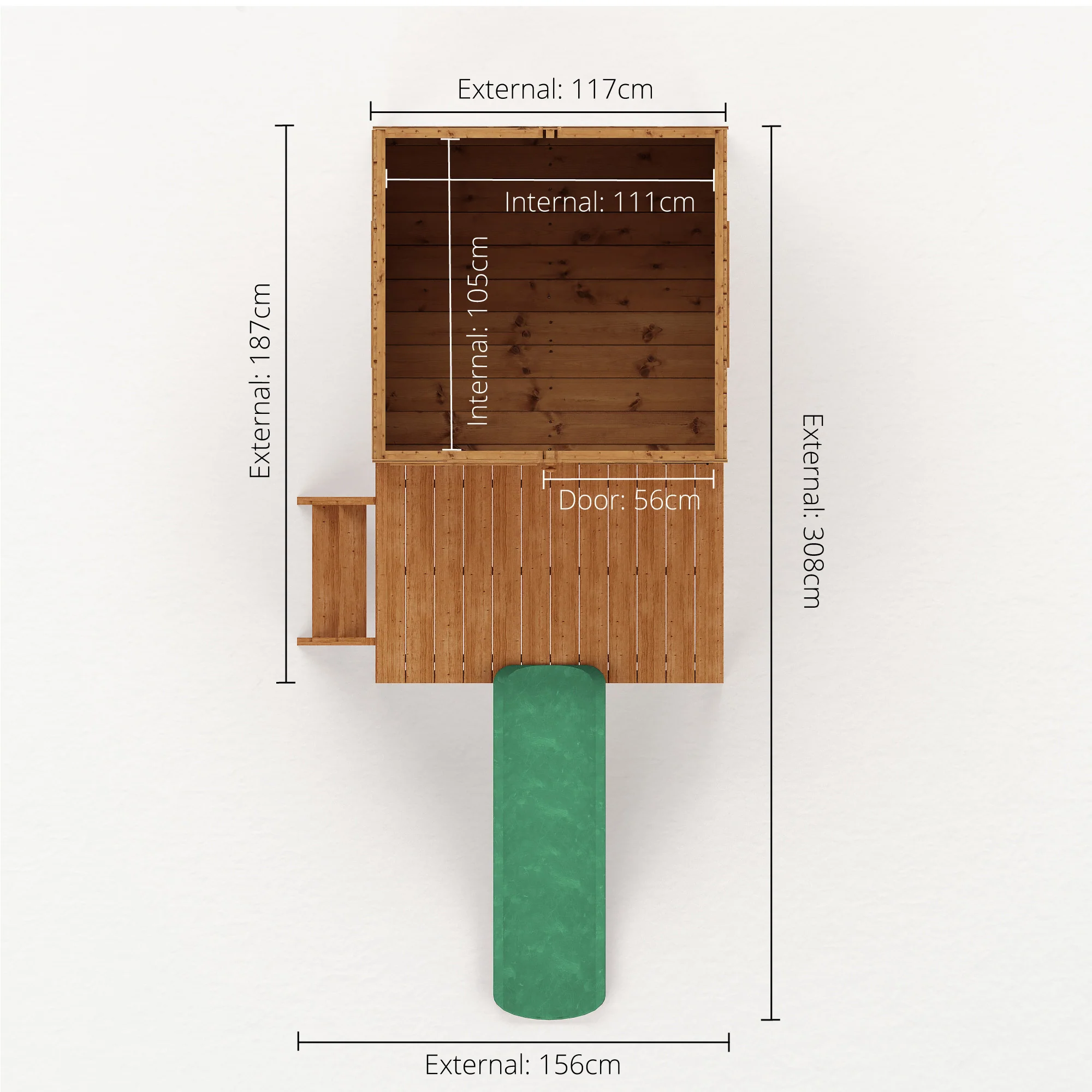Snug Tower Wooden Playhouse with Slide - Image 10