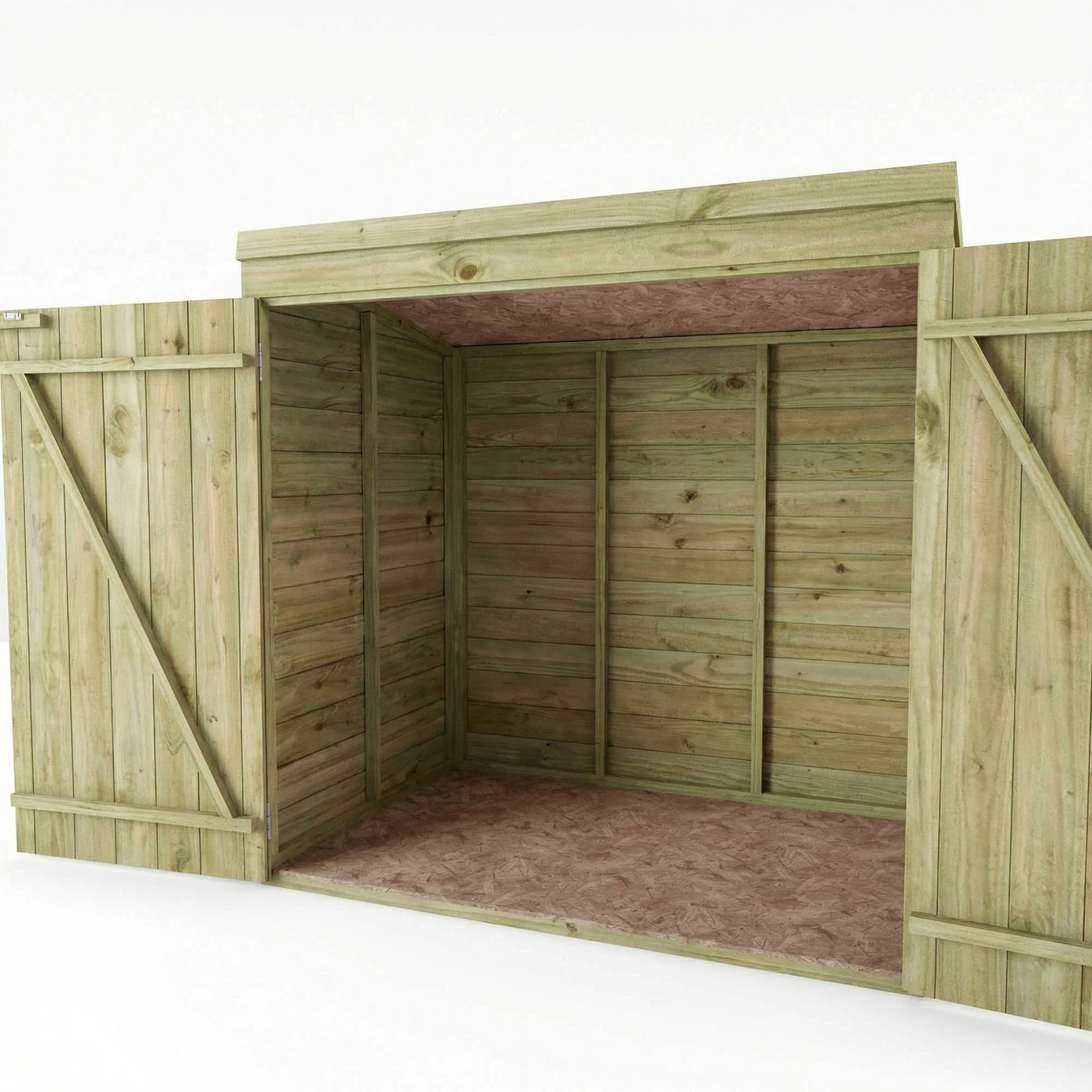 5 x 3 Overlap Double Door Wooden Garden Mower Store - Image 5