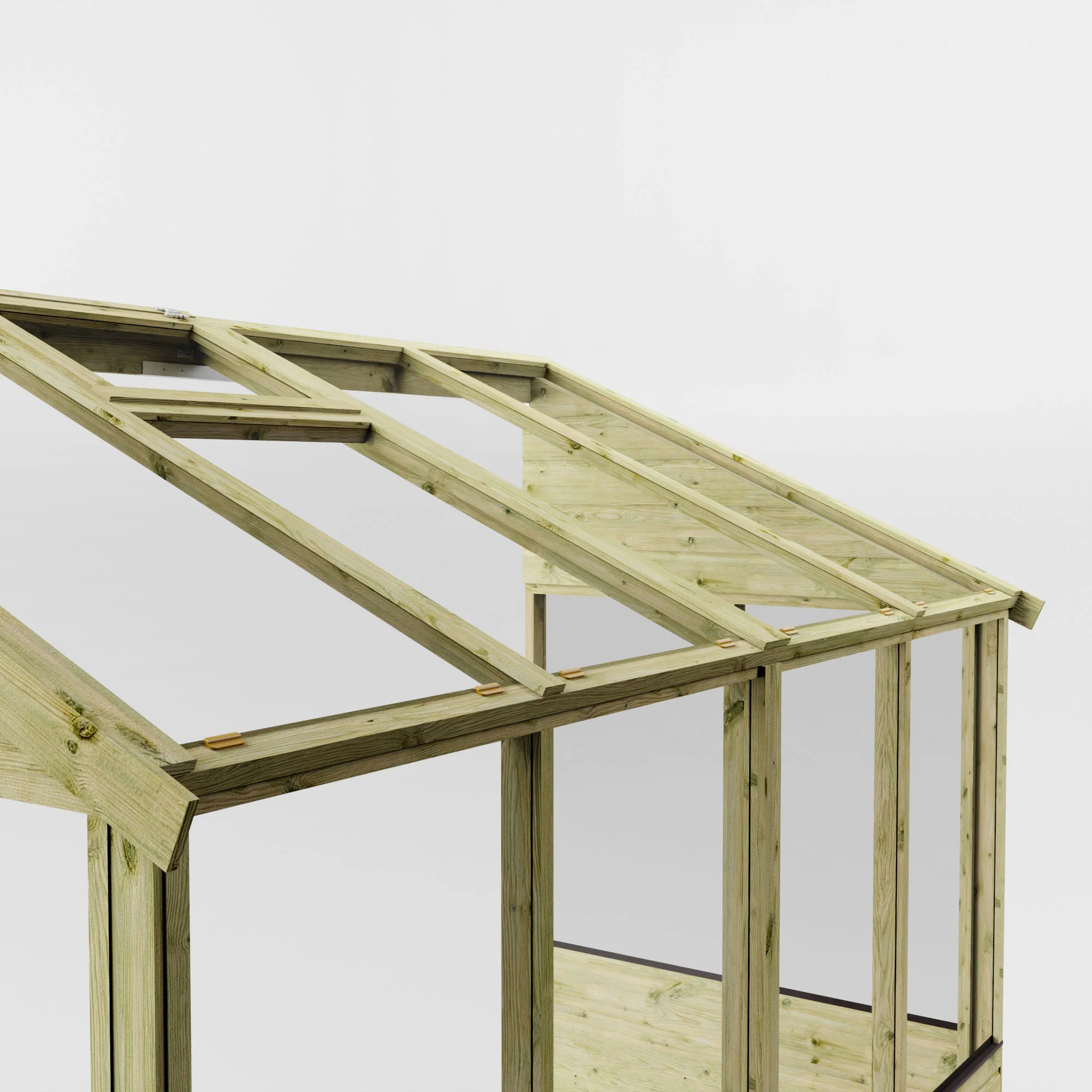 8 x 4 Evesham Lean-to Pent Wooden Greenhouse - Image 6