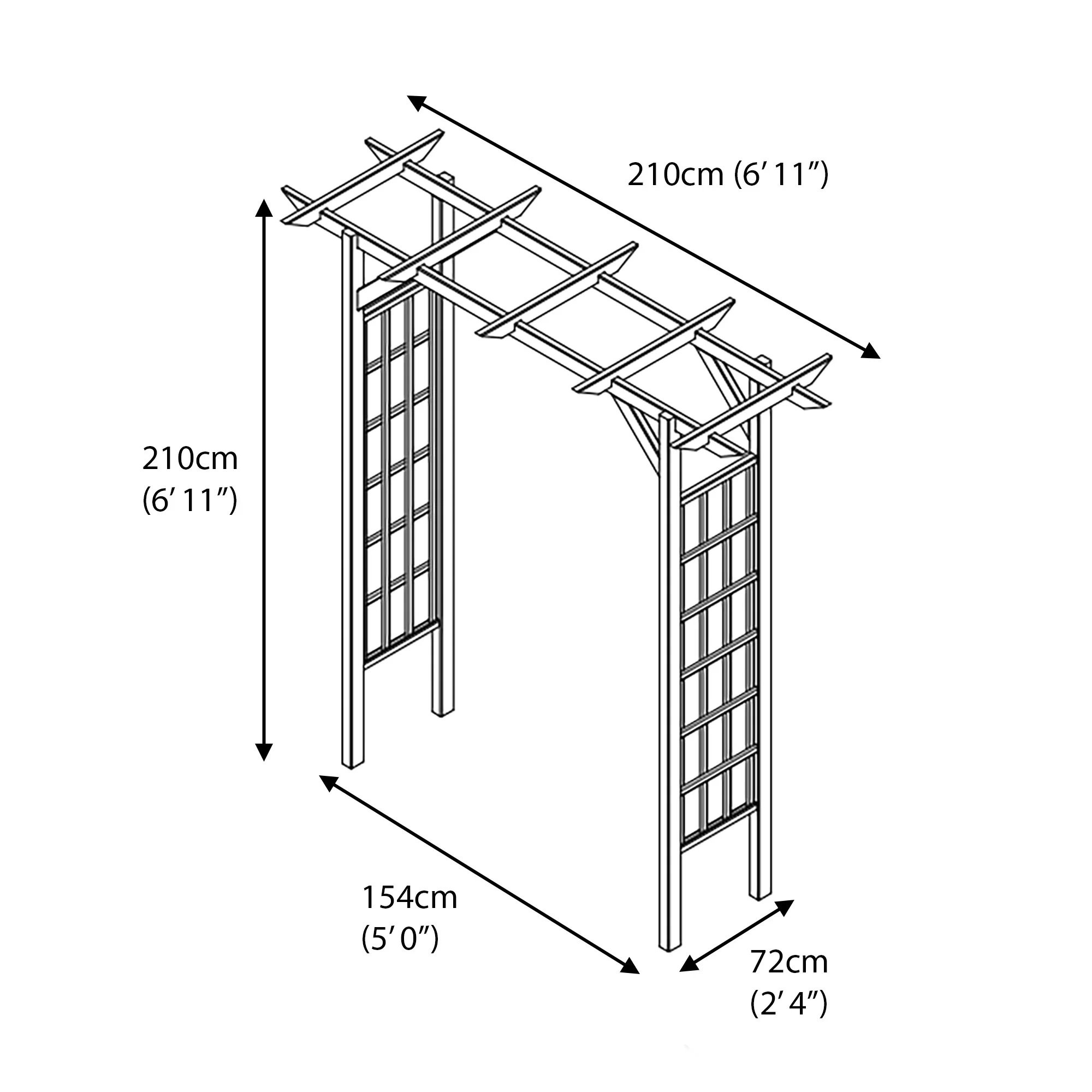 Flat Top Garden Arch - Image 6