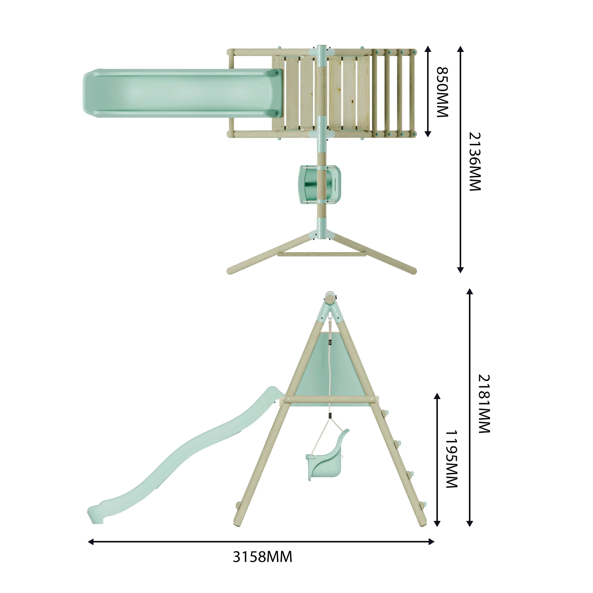 Single Baby Seat Swing with Slide - Image 8