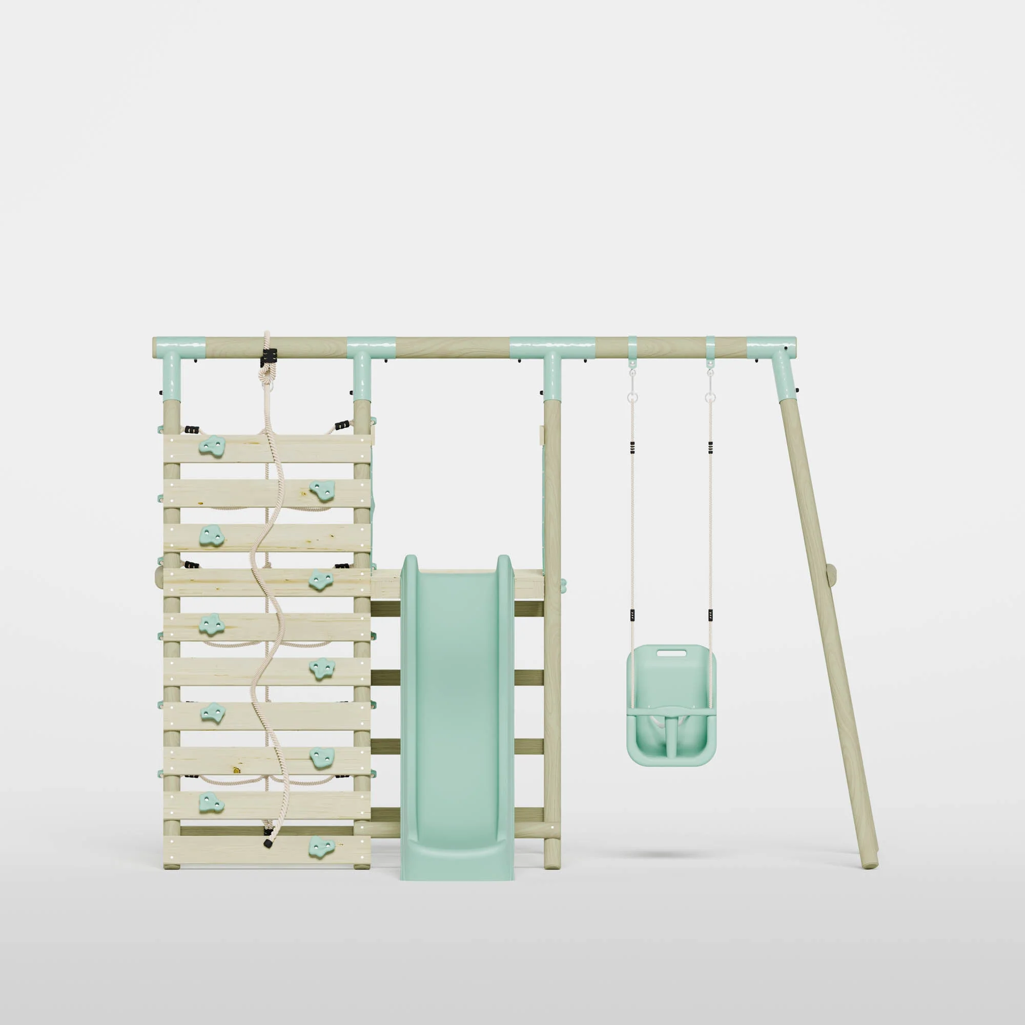 Single Baby Seat Swing with Climbing Wall & Slide - Image 3