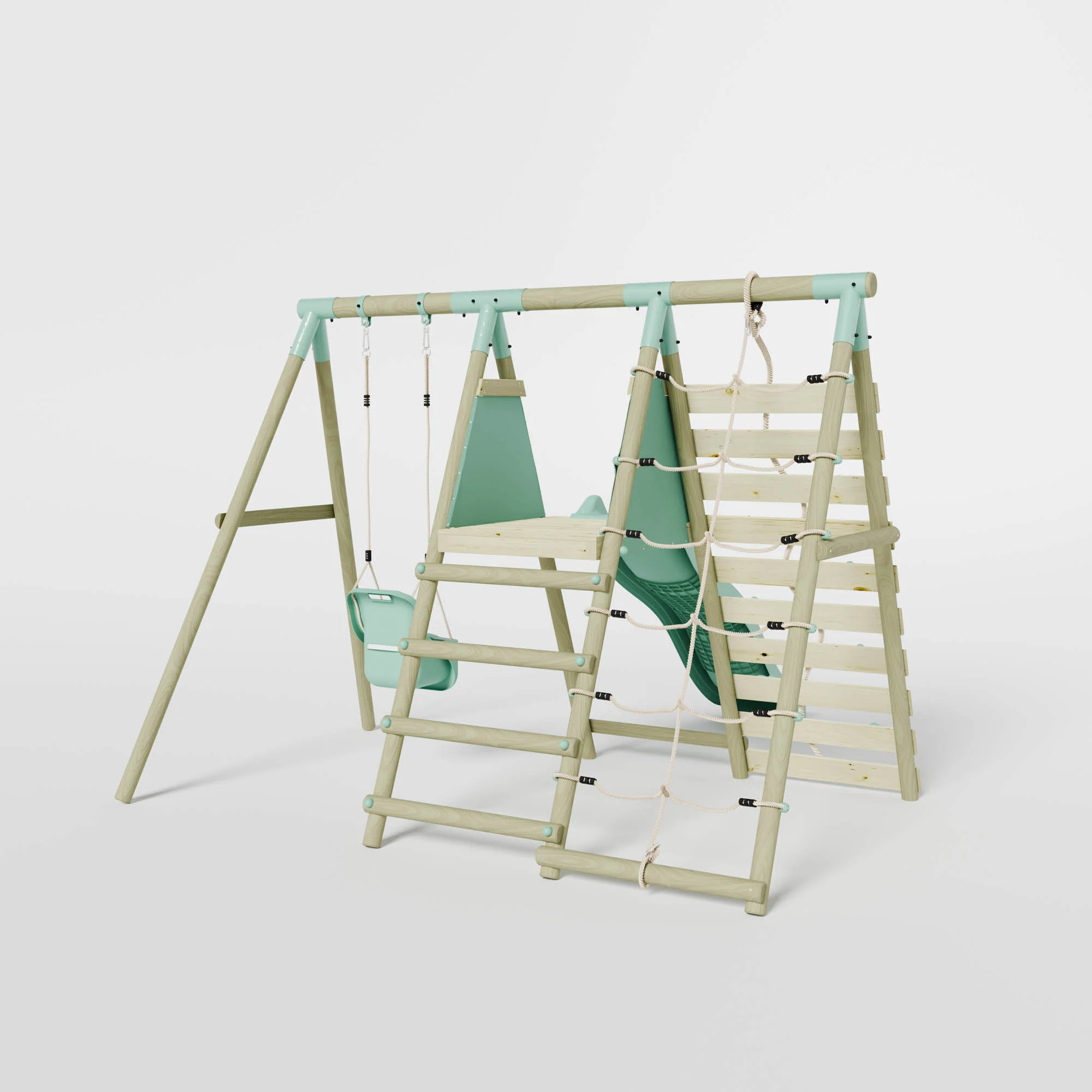 Single Baby Seat Swing with Climbing Wall & Slide - Image 4