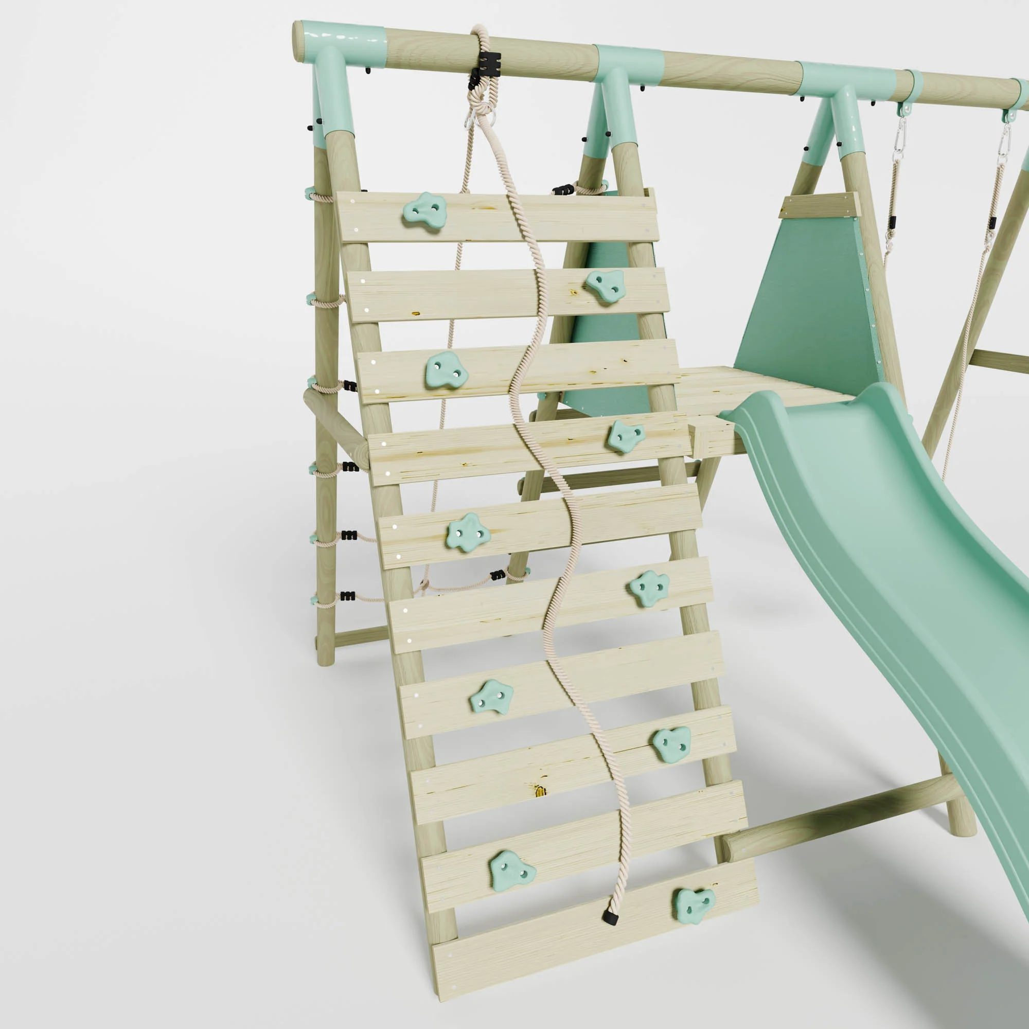 Single Baby Seat Swing with Climbing Wall & Slide - Image 5