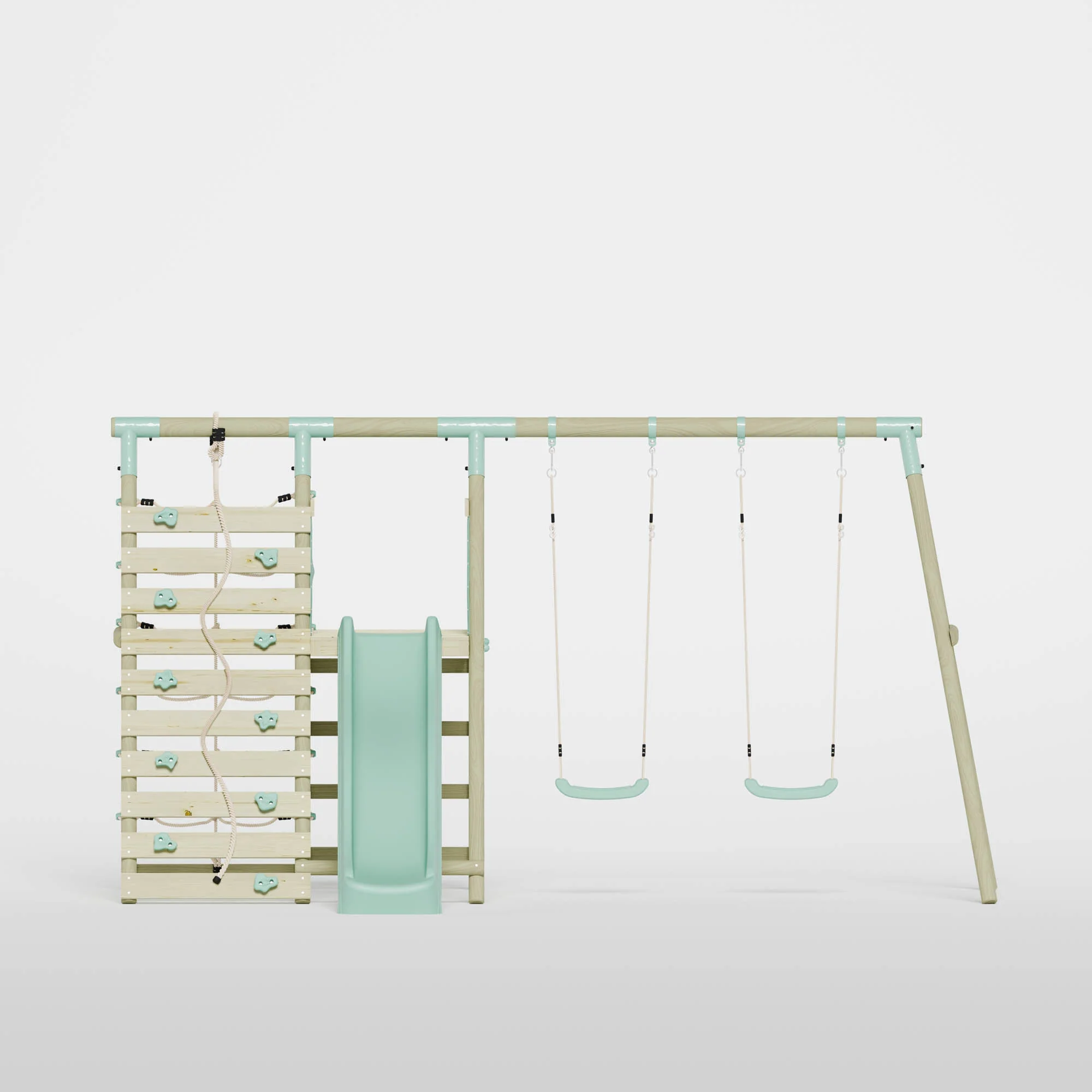 Double Swing with Climbing Wall & Slide - Image 3