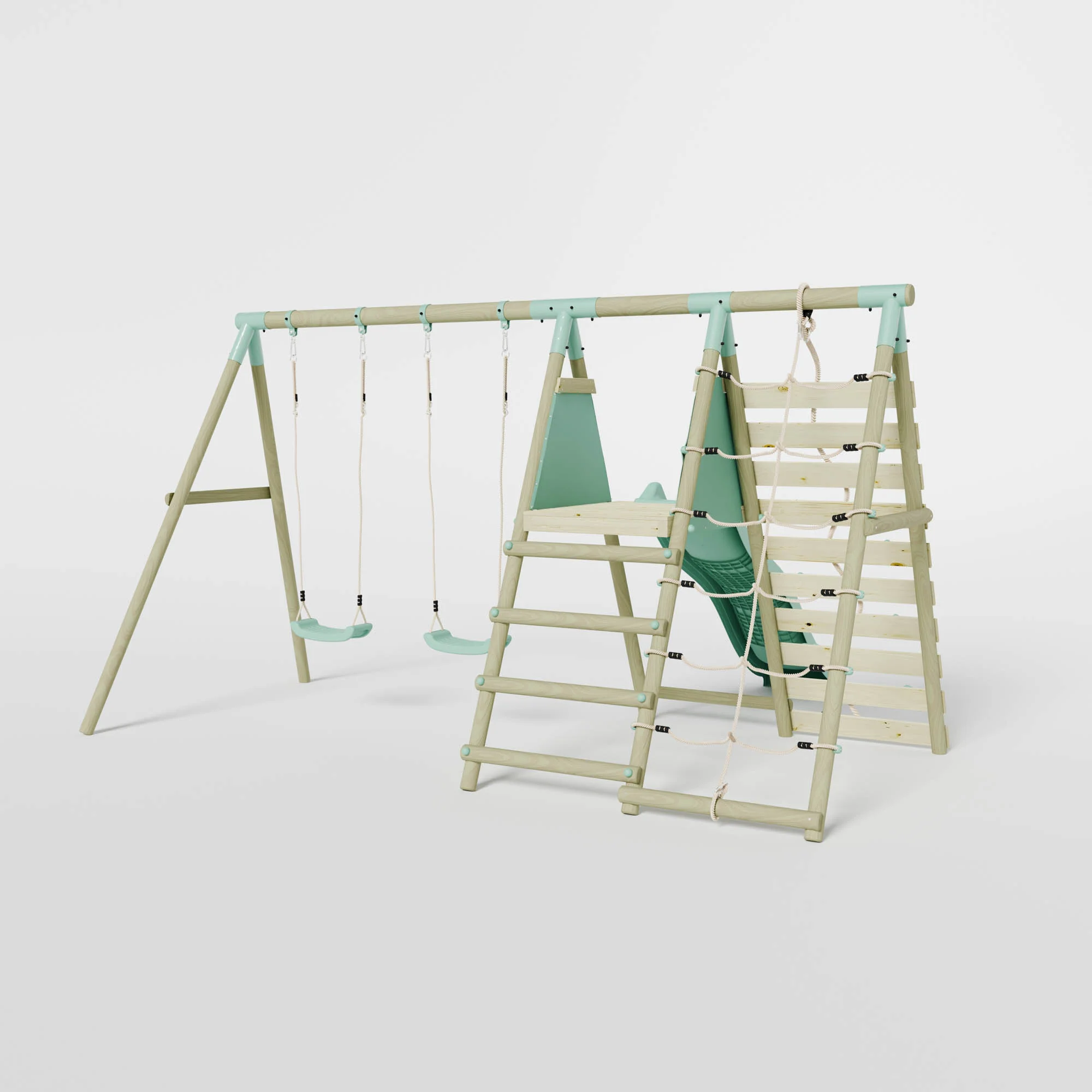 Double Swing with Climbing Wall & Slide - Image 4