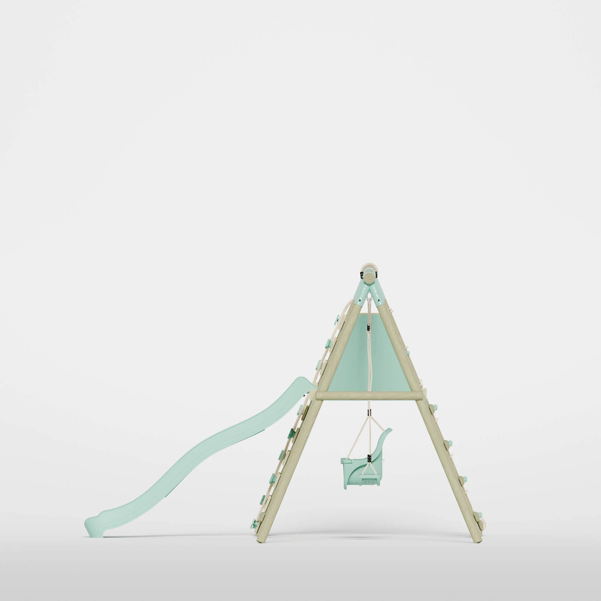 Double Swing with Baby Seat, Slide & Climbing Wall - Image 8