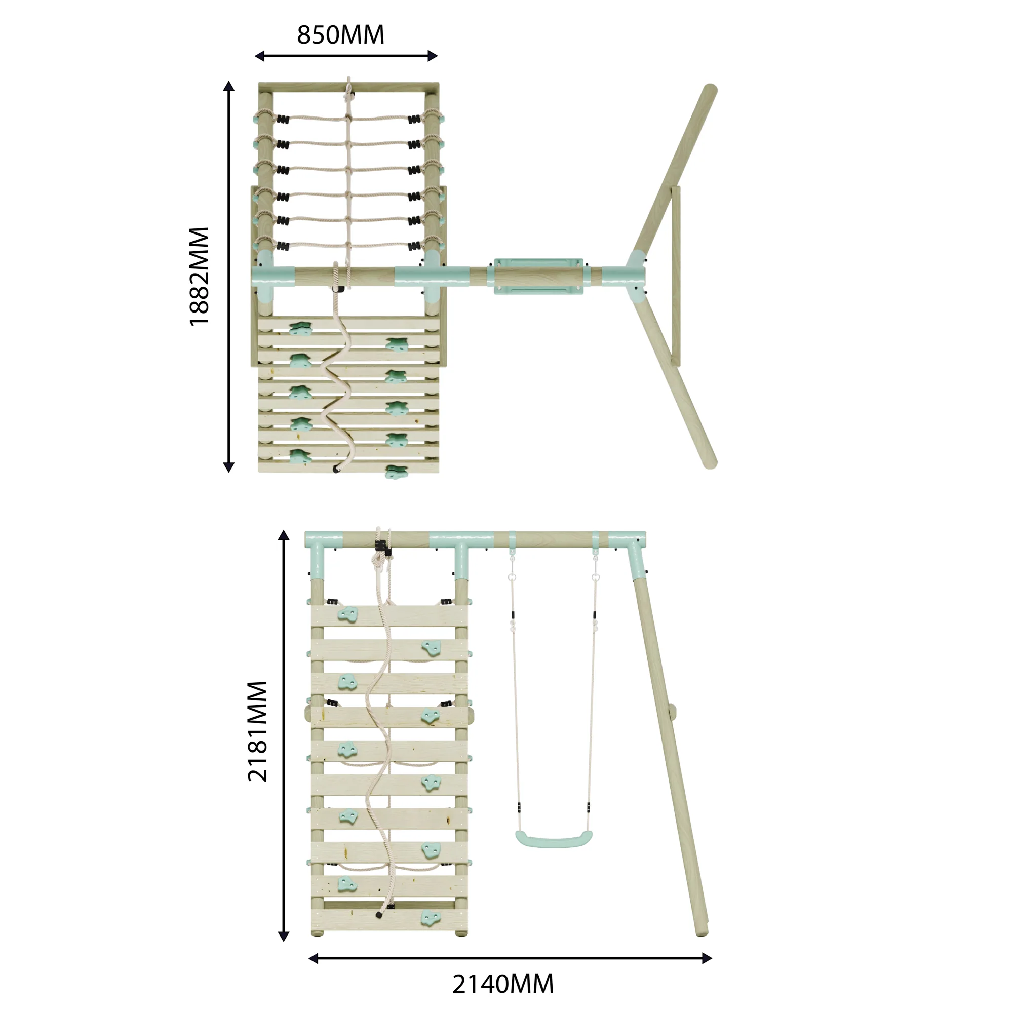 Single Swing with Climbing Wall - Image 9