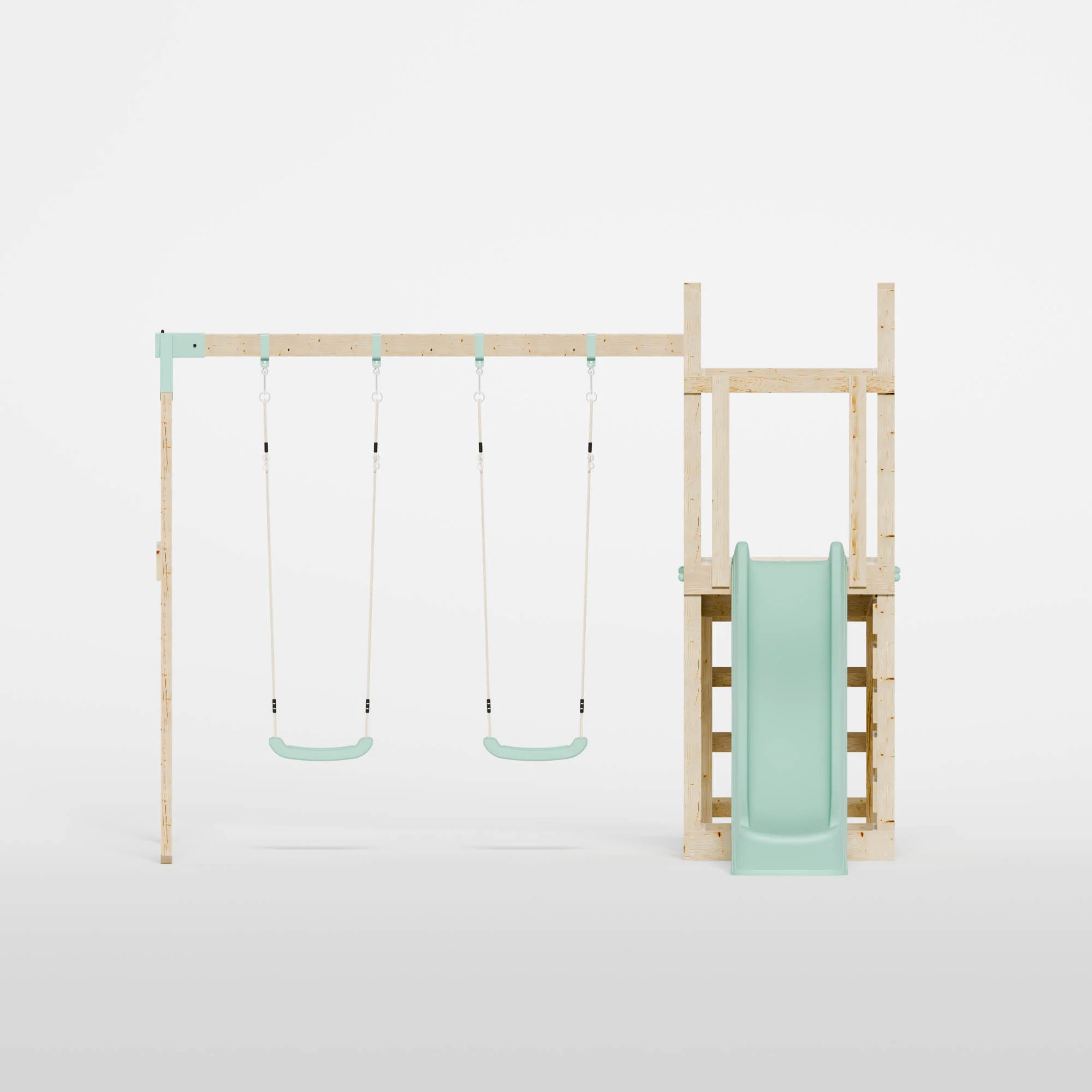 Climbing Frame with Slide & Double Swing - Image 3
