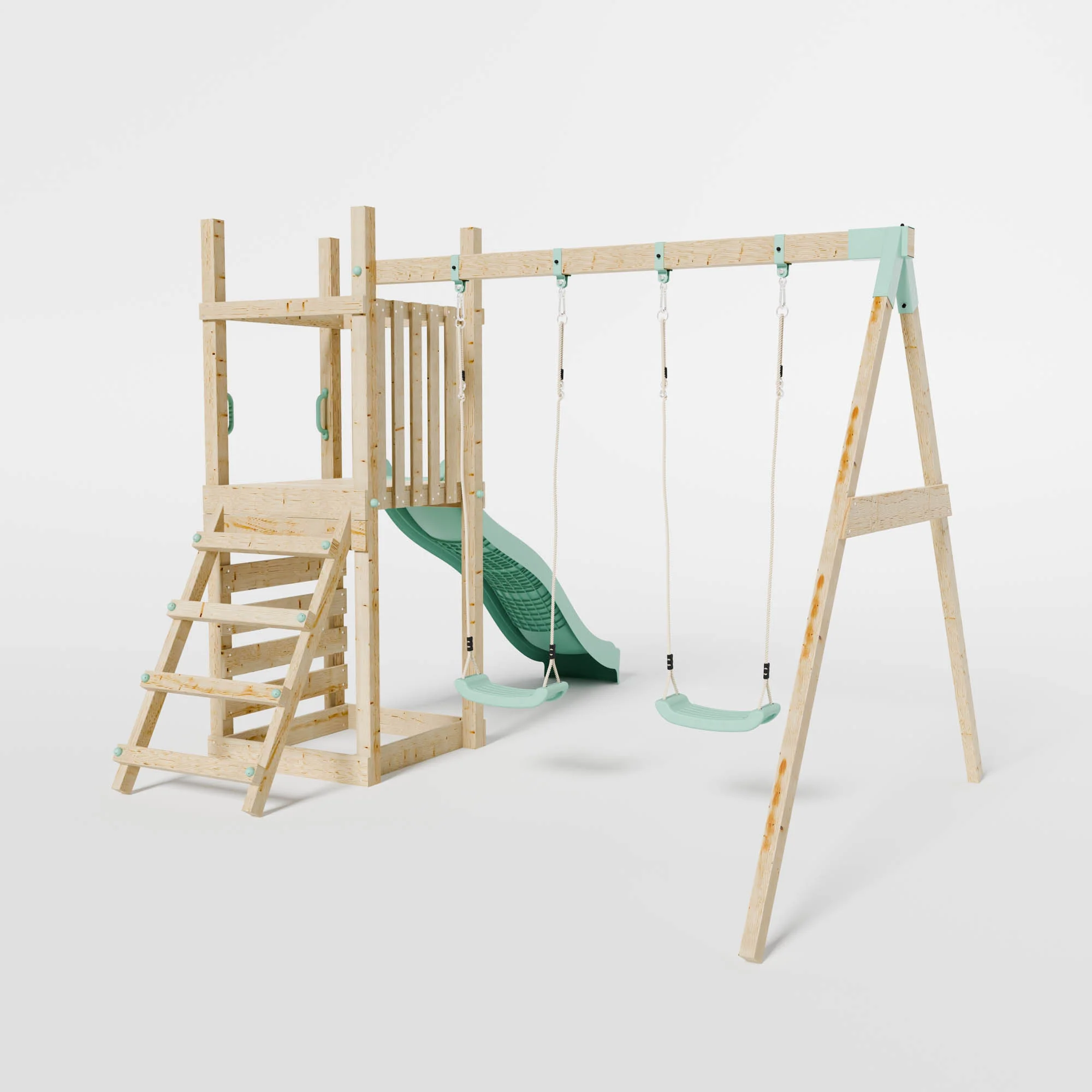Climbing Frame with Slide & Double Swing - Image 6