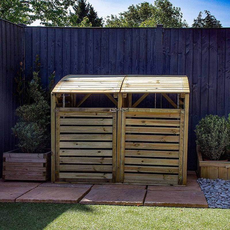 Pressure Treated Double Bin Store - Image 5