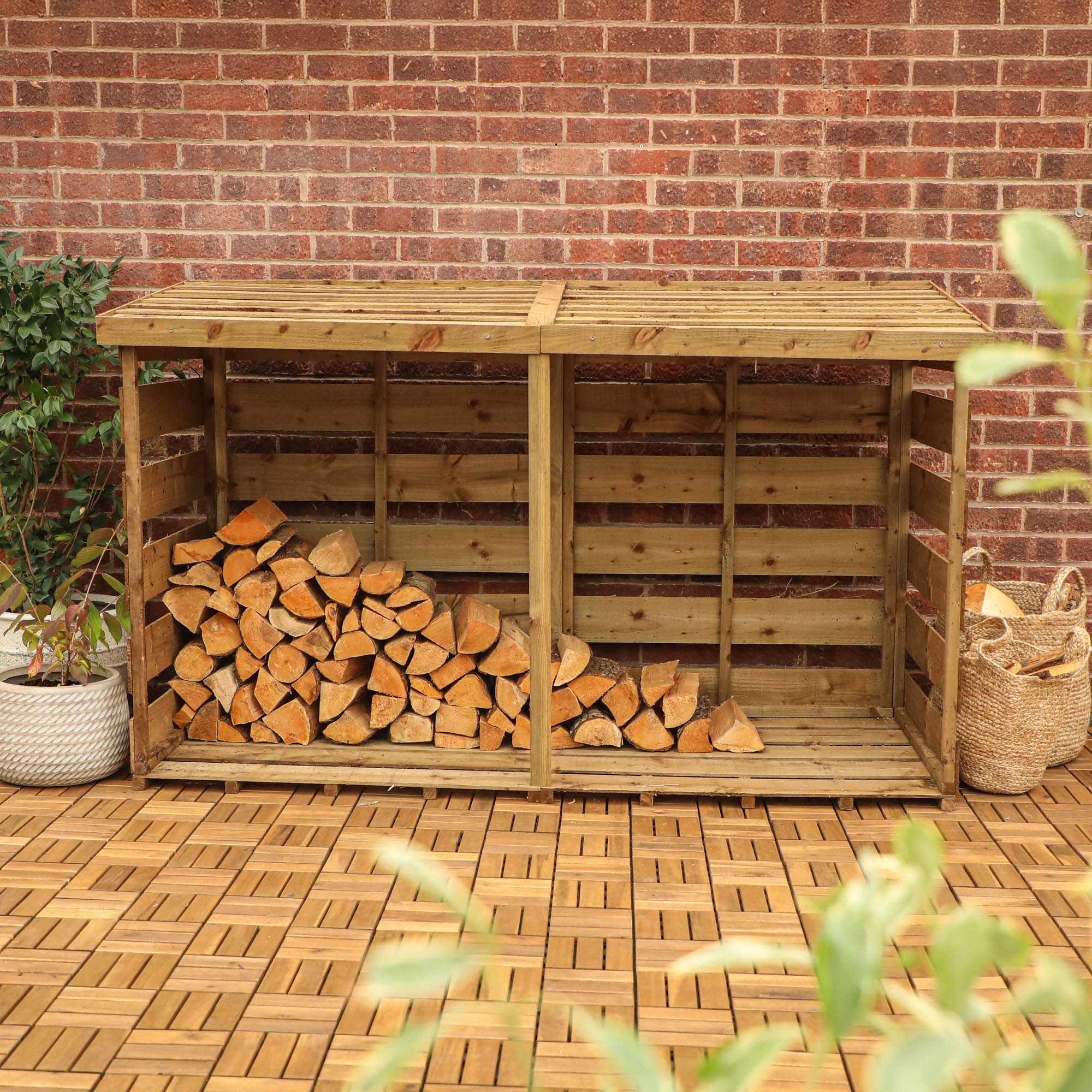 Pressure Treated Double Log Store - Image 2