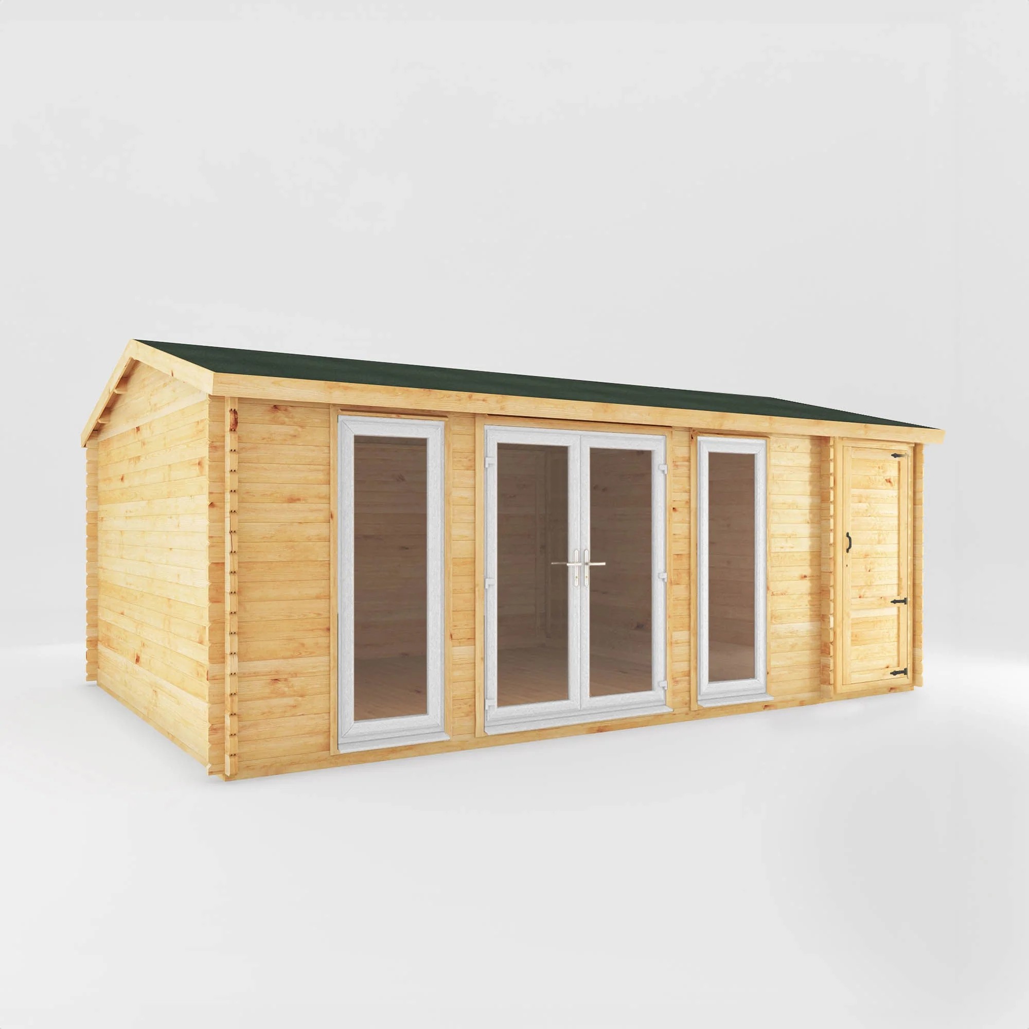 The Home Office Studio Log Cabin with Side Shed - Image 6