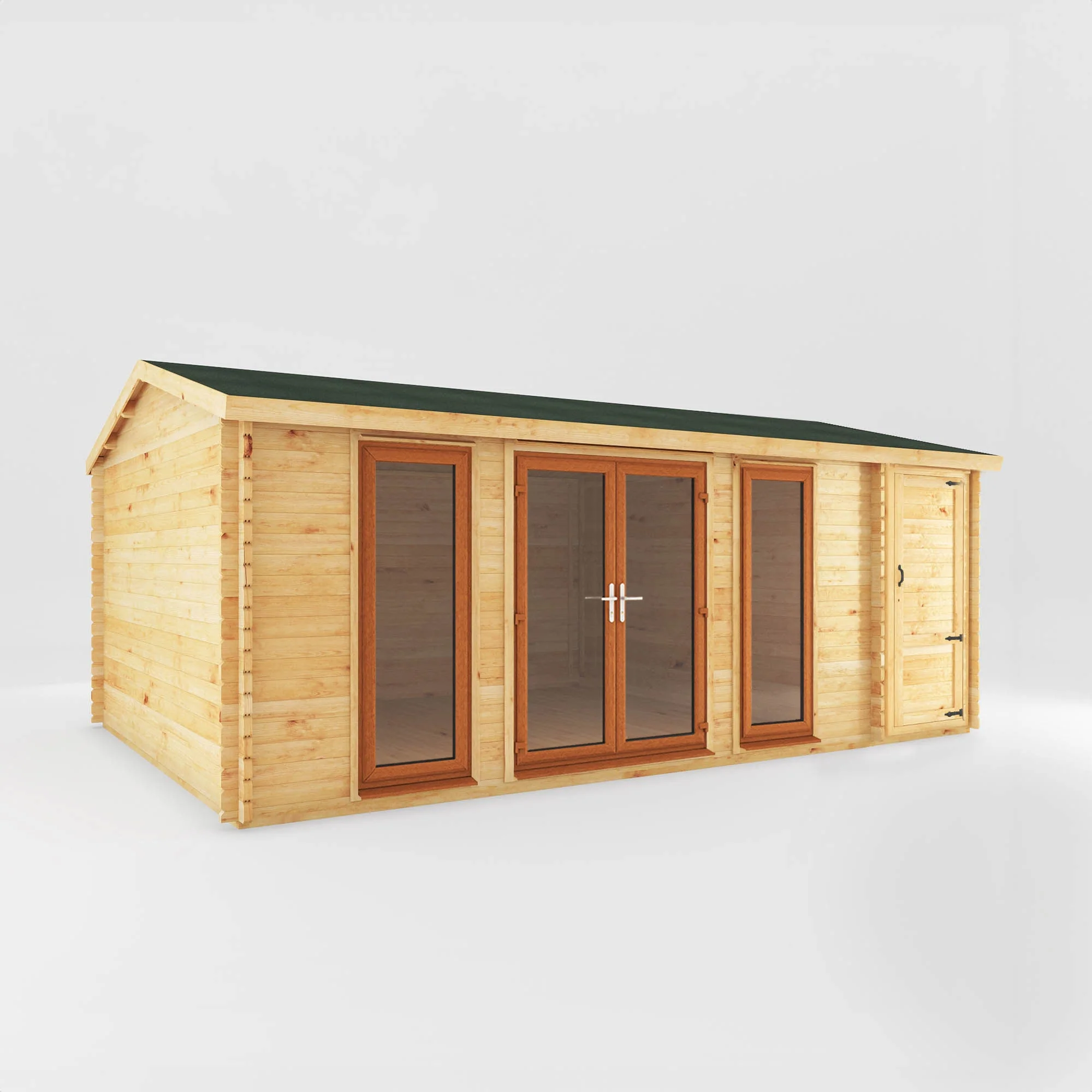The Home Office Studio Log Cabin with Side Shed - Image 7